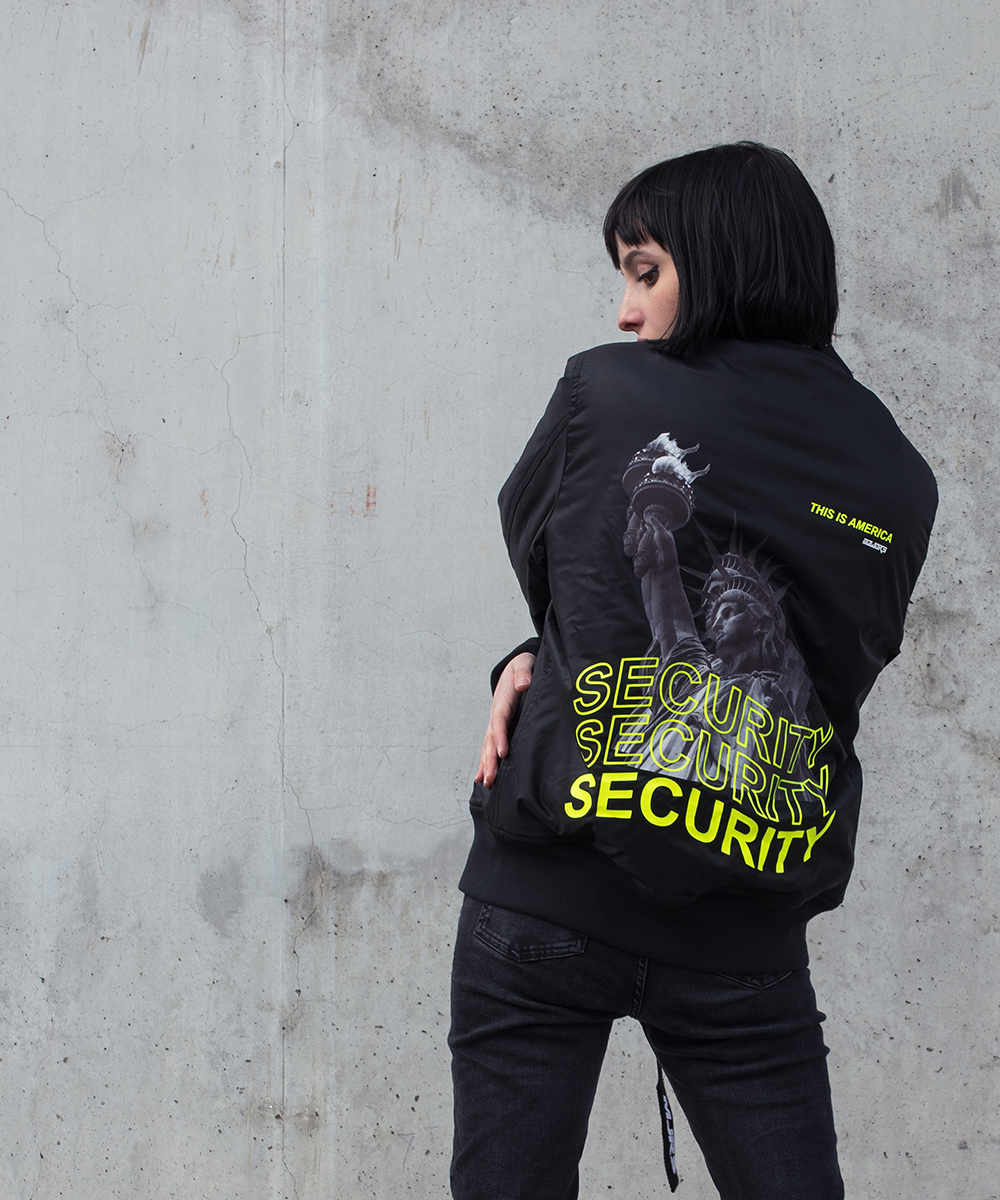 Kurtka bomber Security czarna