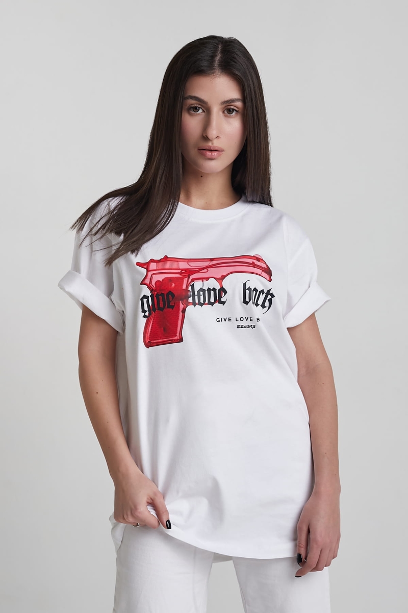 T-shirt gun white
