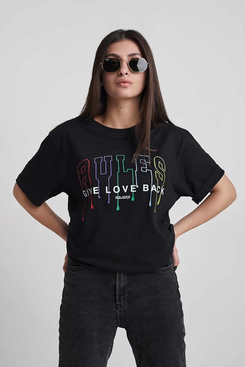 T-shirt rulez czarny